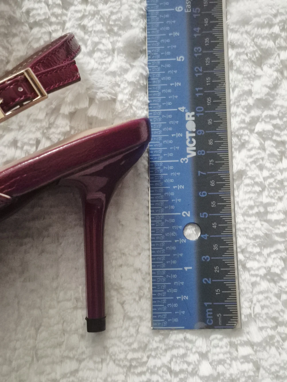 Burgundy Bow Pointed Toe Slingback Heels